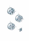 Оригинальные аксессуары Алюминиевый диск Крышка ступицы колеса *функция 'FI' невозможна