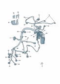 Центральный жгут                       Область: Моторный отсек Жгут проводов справа спереди Для этого деталь   -> -> -> ->