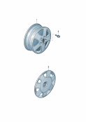 Оригинальные аксессуары *функция 'FI' невозможна Алюминиевый диск Колёсный колпак секретки
