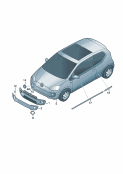 Pешетка радиатора Эмблема VW Защитный молдинг двери