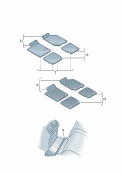 Оригинальные аксессуары 1 к-т ковриков (текстильн.м-л) 1 к-т ковриков (резиновые) Крышка для туннеля