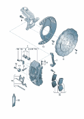 Неподвижный суппорт  Тормозной диск (вентилир.)