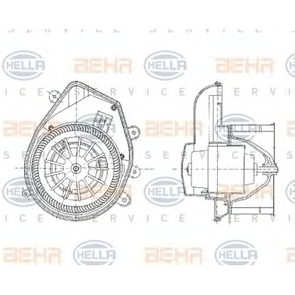 Фото Вентилятор салона HELLA 8EW009159131