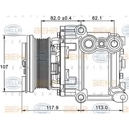 Фото Компрессор, кондиционер HELLA 8FK351334081