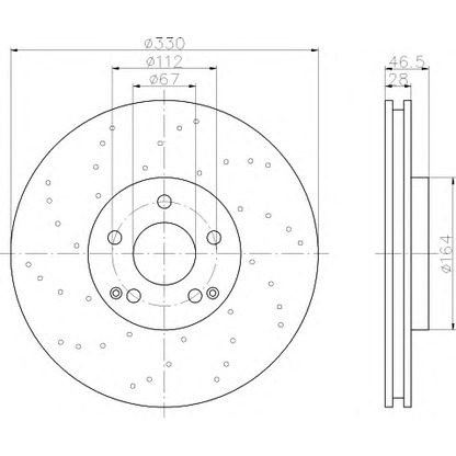 Photo Brake Disc HELLA 8DD355109411