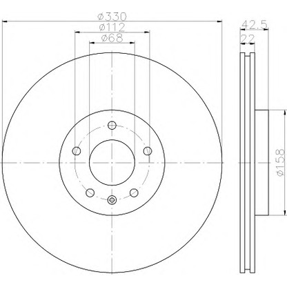 Photo Brake Disc HELLA 8DD355117722