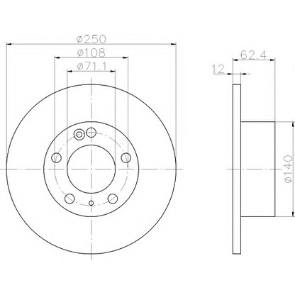 Photo Brake Disc HELLA 8DD355103021