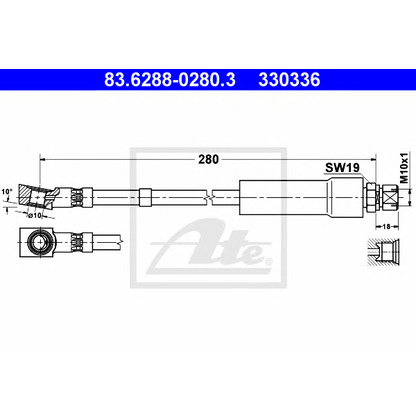 Photo Brake Hose ATE 83628802803