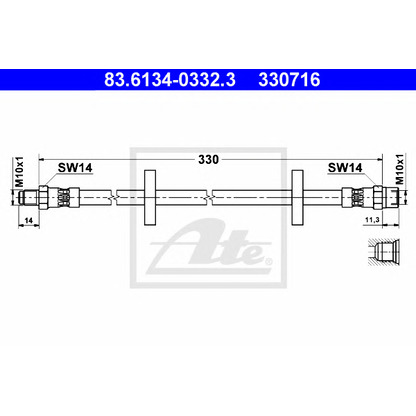 Photo Brake Hose ATE 83613403323