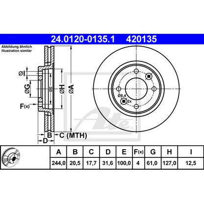 Photo Brake Disc ATE 24012001351