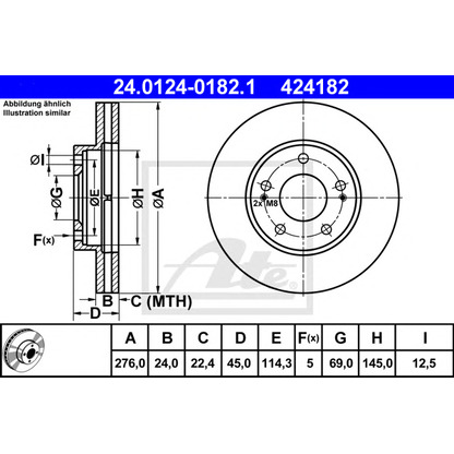 Photo Brake Disc ATE 24012401821