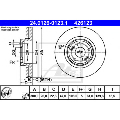 Photo Brake Disc ATE 24012601231