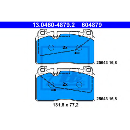 Photo Brake Pad Set, disc brake ATE 13046048792