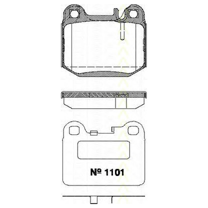 Photo Kit de plaquettes de frein, frein à disque TRISCAN 811023032