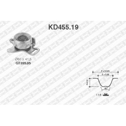 Foto Kit cinghie dentate SNR KD45519