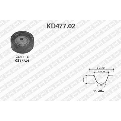 Photo Kit de bagues d'étanchéité, moteur SNR KD47702