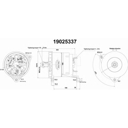 Photo Alternator DELCO REMY 19025337