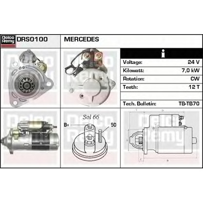 Фото Стартер DELCO REMY DRS0100