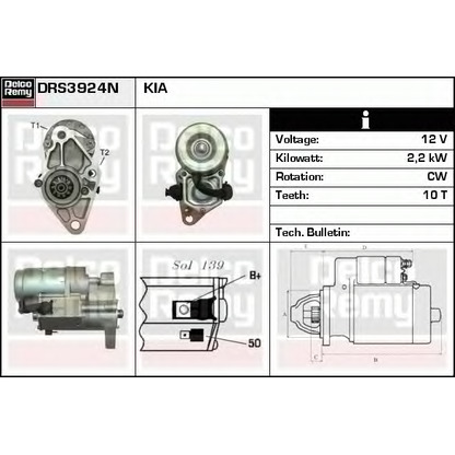 Фото Стартер DELCO REMY DRS3924N