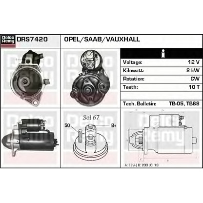 Foto Starter DELCO REMY DRS7420