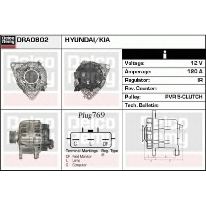 Zdjęcie Alternator DELCO REMY DRA0802