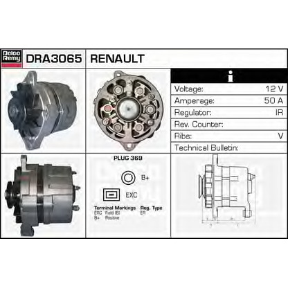 Zdjęcie Alternator DELCO REMY DRA3065