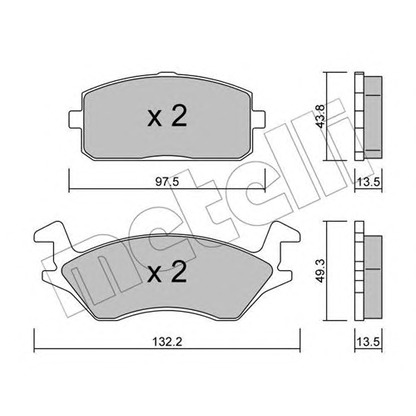 Photo Brake Pad Set, disc brake METELLI 2202340