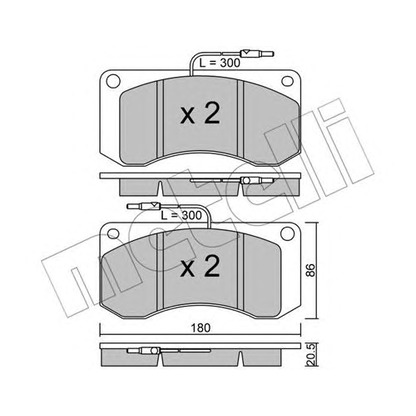 Photo Brake Pad Set, disc brake METELLI 2202720