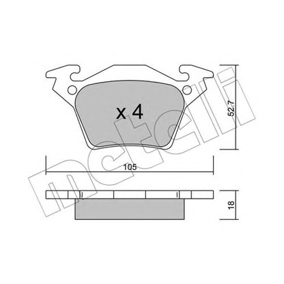 Photo Brake Pad Set, disc brake METELLI 2205740