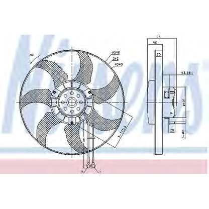 Foto Motor eléctrico, ventilador del radiador NISSENS 85802