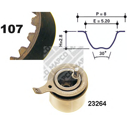 Фото Комплект ремня ГРМ MAPCO 73537