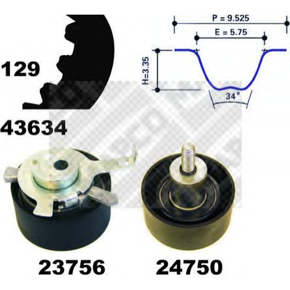 Foto Juego de correas dentadas MAPCO 23603