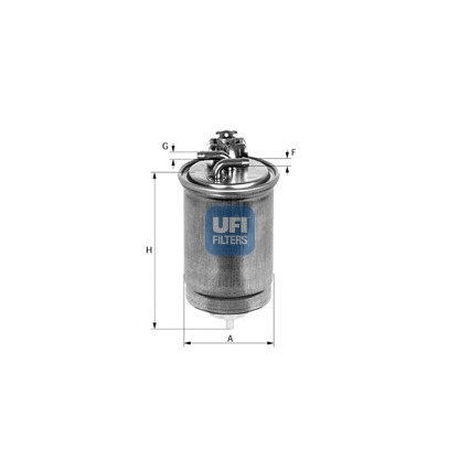 Foto Filtro combustible UFI 2442500