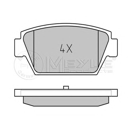 Foto Bremsbelagsatz, Scheibenbremse MEYLE 0252112514