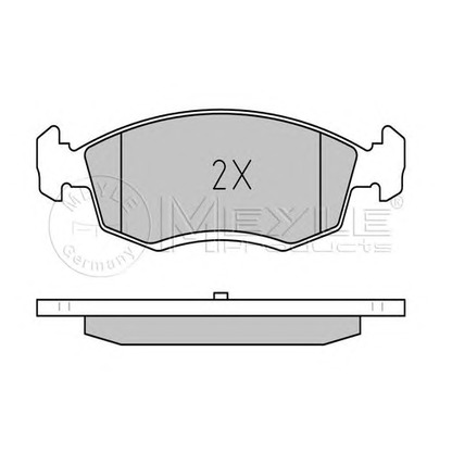 Фото Комплект тормозных колодок, дисковый тормоз MEYLE 0252467318