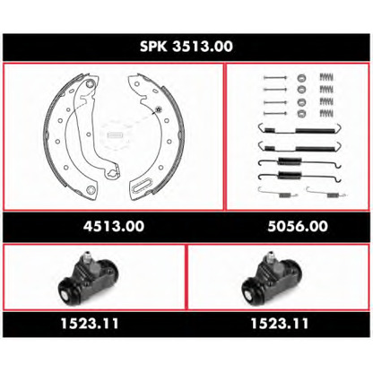 Photo Brake Set, drum brakes ROADHOUSE SPK351300