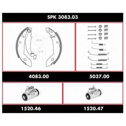 Photo Brake Shoe Set REMSA SPK308303