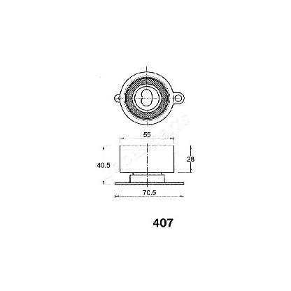 Photo Tensioner Pulley, timing belt JAPANPARTS BE407