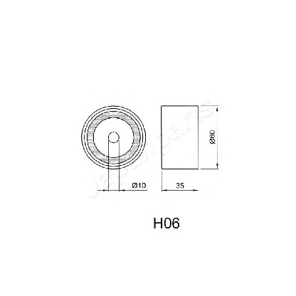 Foto Umlenk-/Führungsrolle, Zahnriemen JAPANPARTS BEH06