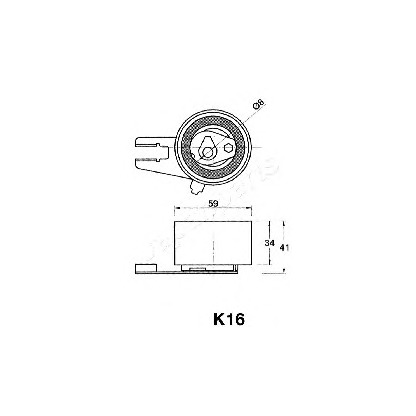 Фото Натяжной ролик, ремень ГРМ JAPANPARTS BEK16