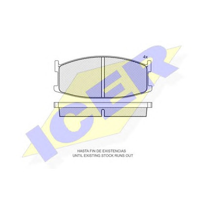 Фото Комплект тормозных колодок, дисковый тормоз ICER 180296