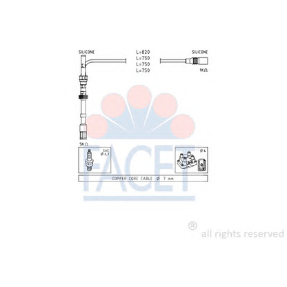 Photo Ignition Cable Kit FACET 49489