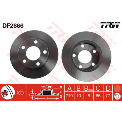 Photo Brake Disc TRW DF2666