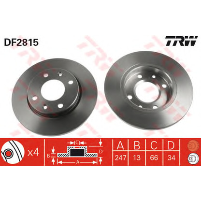 Photo Brake Disc TRW DF2815