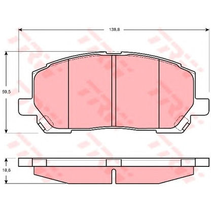 Photo Brake Pad Set, disc brake TRW GDB3286