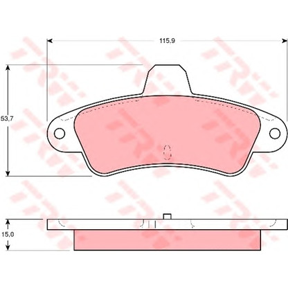 Photo Brake Pad Set, disc brake TRW GDB4084