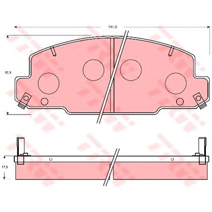 Photo Brake Pad Set, disc brake TRW GDB7058