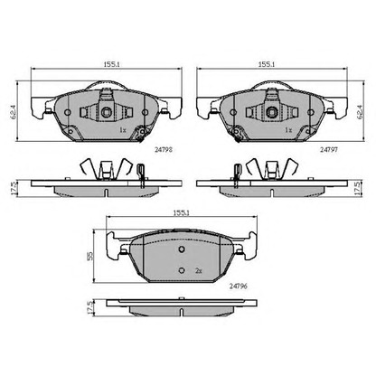 Photo Brake Pad Set, disc brake NATIONAL NP2688