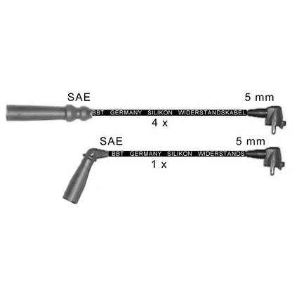 Фото Комплект проводов зажигания BBT ZK1742