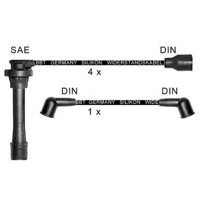 Zdjęcie Zestaw przewodów zapłonowych BBT ZK1767